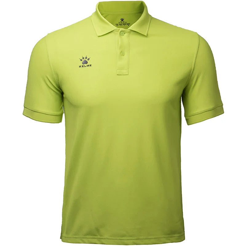 Kelme Men's Casual Polo Shirt, Daily Training Collar T-shirt, Outdoor Running Breathable Short Sleeved Quick Drying Yoga Suit