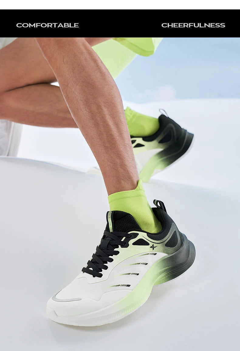 Xtep Running Shoes For Men 2024 Autumn Comfortable Cushioning Lightweight Wear-Resistant Soft Stability Sneakers  876319110085