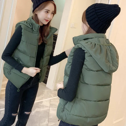 ort Padded Vest Women's Sle Quilted Jaet Slim Fit ex Zipper Closure Cotton Polyester Blend Autumn Winter Outerwear