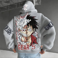 One Piece Luffy Gear 5 Nika Anime Hoodie Men Women Streetwear Casual Pullover Sweatshirt Autumn Winter Cosplay Long Sleeve Tops
