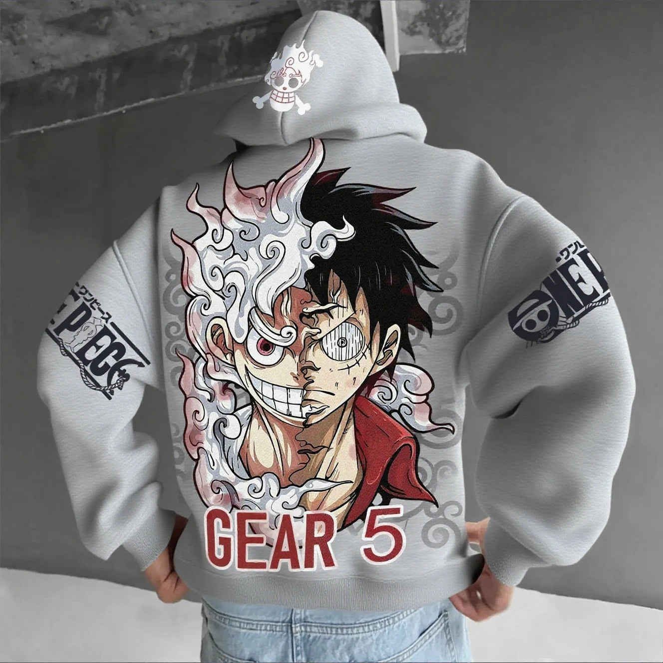 One Piece Luffy Gear 5 Nika Anime Hoodie Men Women Streetwear Casual Pullover Sweatshirt Autumn Winter Cosplay Long Sleeve Tops