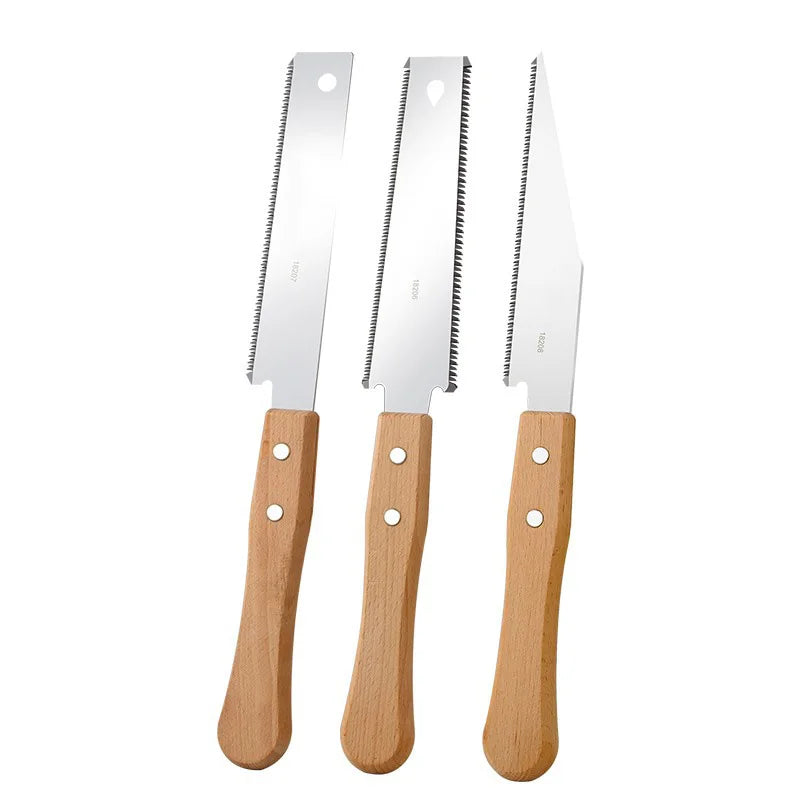 Japanese Style Hand Saw Non-slip Wooden Handle Pull Saw Flush Cut Saw Flexible Handsaw Woodworking Cutting Tool Hand Saw