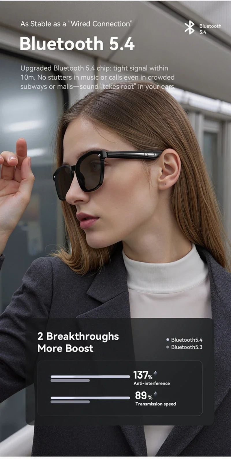 Xiaomi 8K AI Smart Glasses With 100MP Camera Chat GPT Touch Sport Sunglasses Bluetooth Call Video Music Player For Men Women