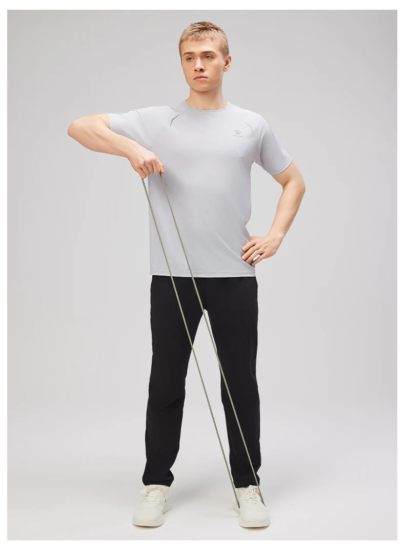 Kelme Men's Sports Tops Quick-drying Fitness Clothes Outdoor Running Breathable Short-sleeved Soccer Basketball T-shirt