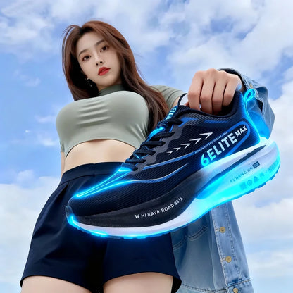 Men Running Shoes Carbon Plate Marathon Speciality Sports Breathable Lightweight Women's Comfortable Nonskid Leisure Sneakers