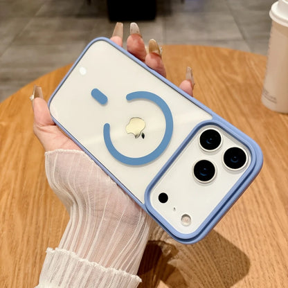 Armor for Magsafe Case for iPhone 17 Air 16 15 14 Pro Max 13 12 Mini 11 X XS MAX XR 7 8 Plus Soft+Hard Acrylic Transparent Cover