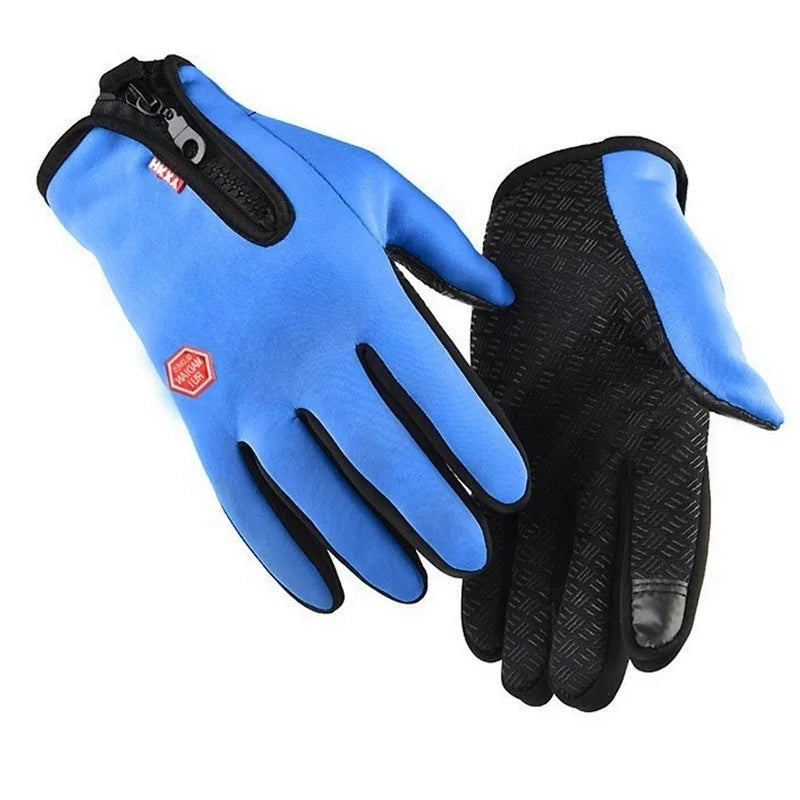 Outdoor Winter Gloves For Men Waterproof Thermal Fleece Lined Resistant Touch Screen Non-slip Motorbike Riding Mountaineering