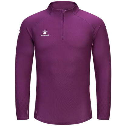 Kelme Sports Hoodie Half Zip Running Long Sleeved Men's Autumn And Winter Fitness Jacket Football Training Suit Running