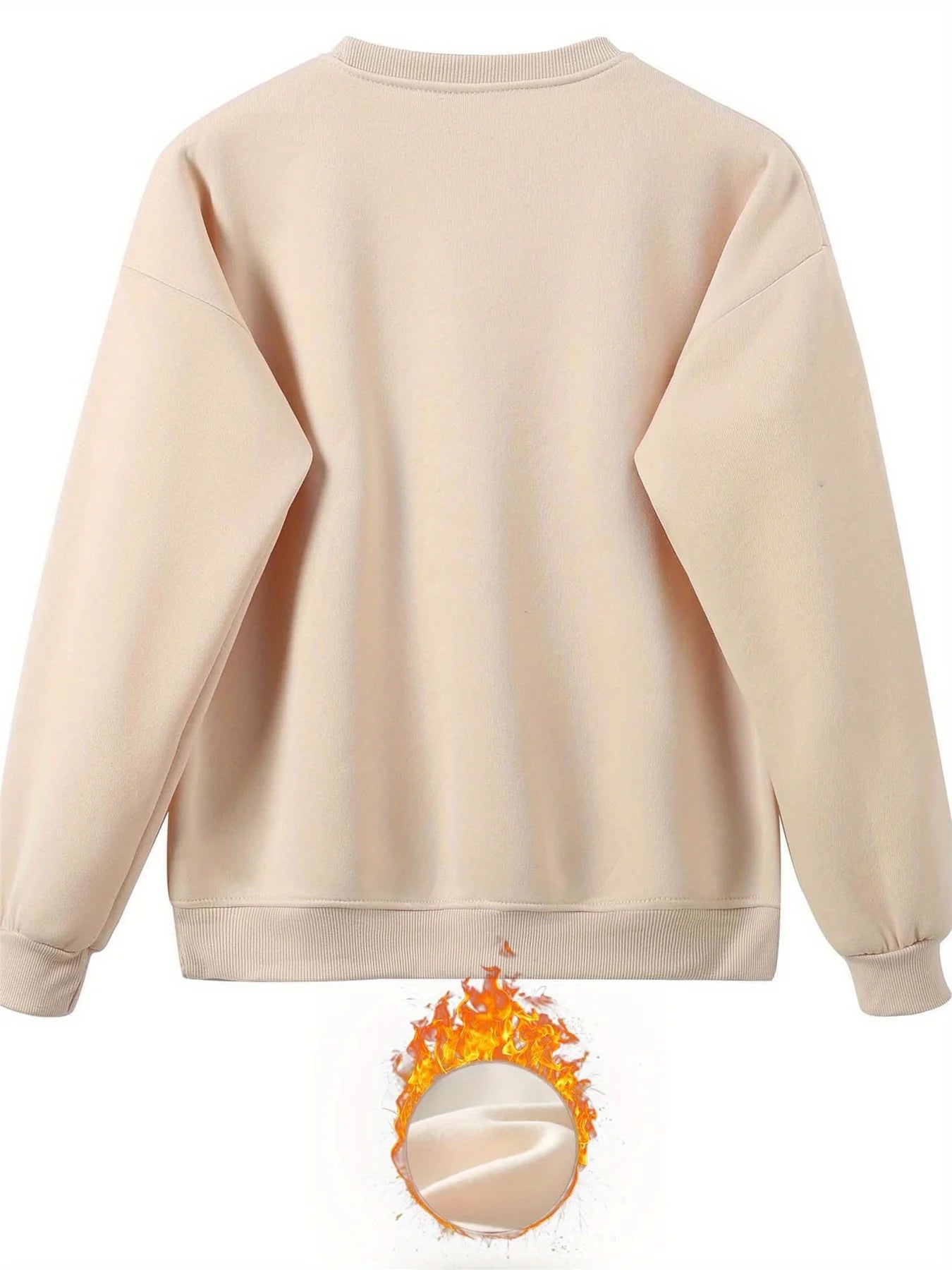 Women's Autumn/Winter Hip Hop Casual Street Fashion Heart Pattern Printed Round Neck Sweatshirt+Sweatpants Warm Set