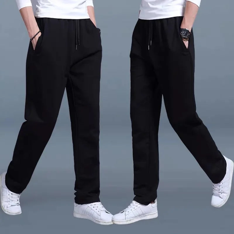 2021 Spring Autumn Joggers Men Jogging Sweatpants Sportswear Knit Tracksuit Sports Pants Trousers Oversize Wide Leg Clothing