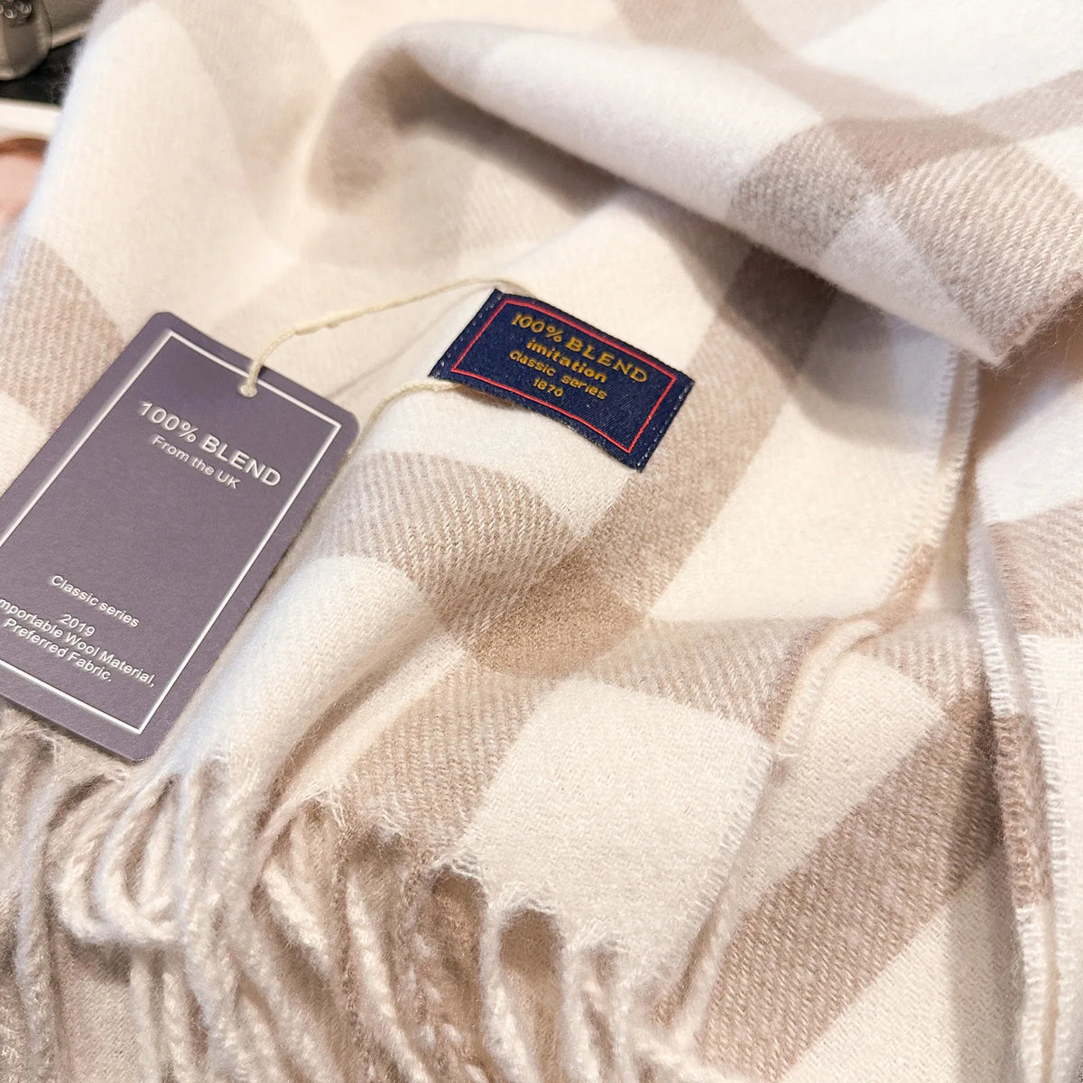 2025 New Wool Women Scarf Luxury Cashmere Winter Blanket Wraps Casual Plaid Print Pashmina Bufanda Travel Poncho Stoles Echarpe