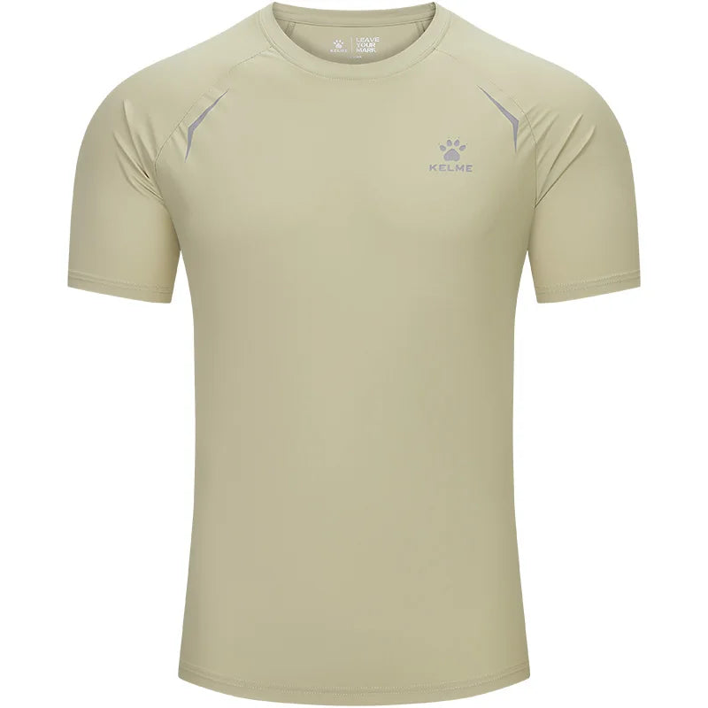 Kelme Men's Sports Tops Quick-drying Fitness Clothes Outdoor Running Breathable Short-sleeved Soccer Basketball T-shirt