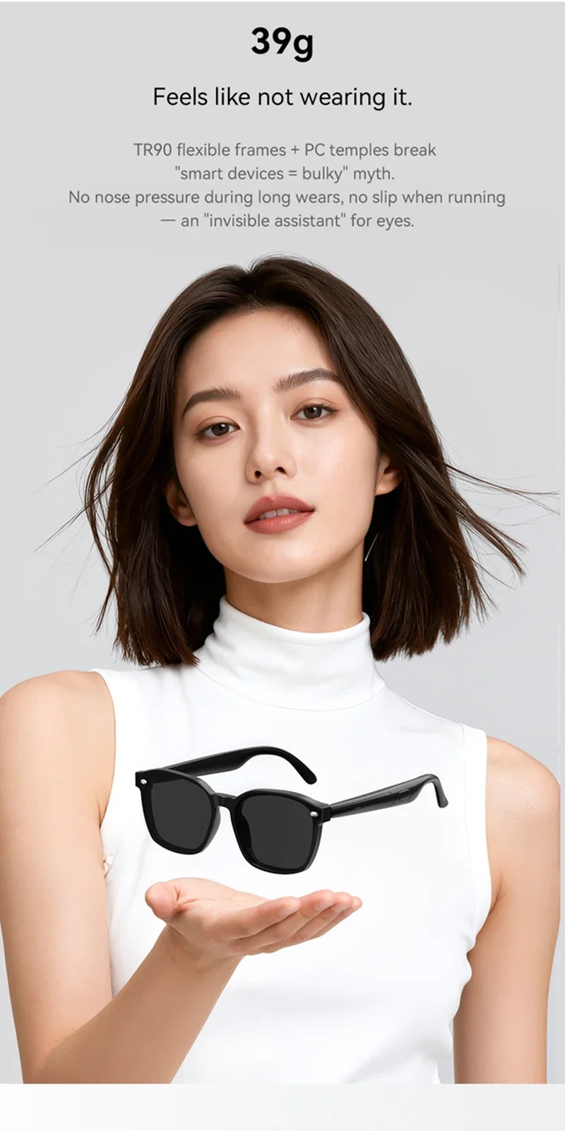 Xiaomi 8K AI Smart Glasses With 100MP Camera Chat GPT Touch Sport Sunglasses Bluetooth Call Video Music Player For Men Women